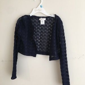 Sweet heart rose girls navy bolero jacket